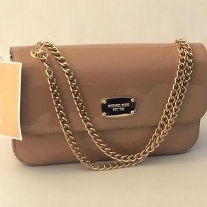 NWT Michael Kors nude patent leather handbag